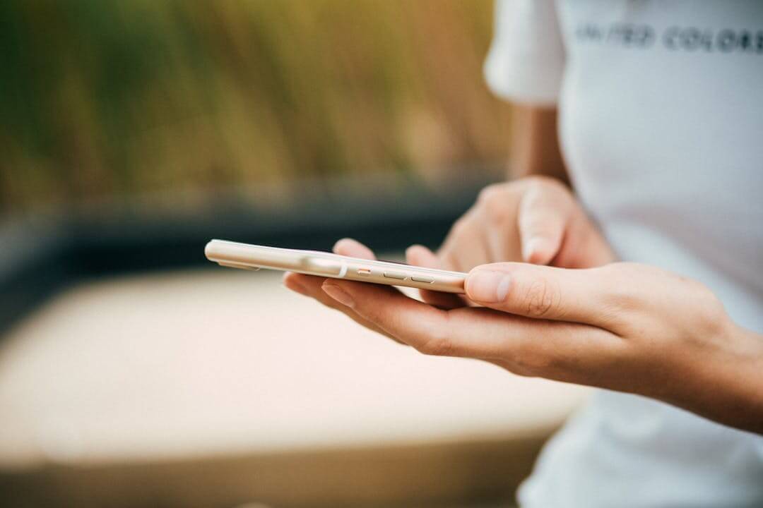 Woman sending a text